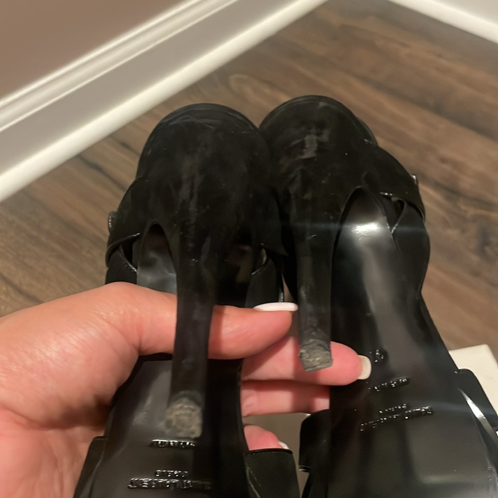Saint Laurent Tribute Black Platform Heels Sandals size 41, usa 10 - Picture 12 of 16